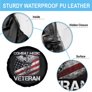 Combat Medic Veteran Spare Tire Cover Medical Military Soldier Vintage American Flag TS11 Print Your Wear