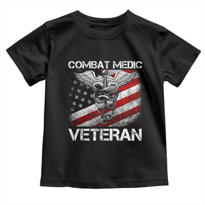 Combat Medic Veteran Toddler T Shirt Medical Military Soldier Vintage American Flag TS11 Black Print Your Wear