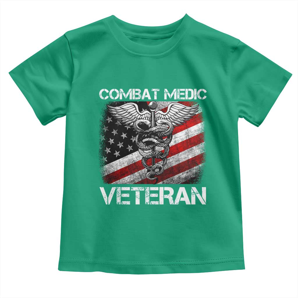 Combat Medic Veteran Toddler T Shirt Medical Military Soldier Vintage American Flag TS11 Irish Green Print Your Wear