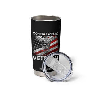 Combat Medic Veteran Tumbler Cup Medical Military Soldier Vintage American Flag TS11 Print Your Wear