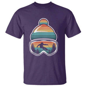 Skiing Mountain Retro Ski Goggles Winter Sport T Shirt TS11 Purple Print Your Wear