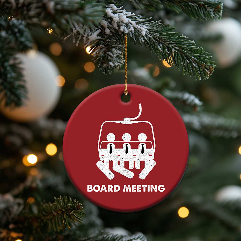 Funny Snowboarding Christmas Ornament Board Meeting Holiday Snowboard Winter Sport TS11 Print Your Wear