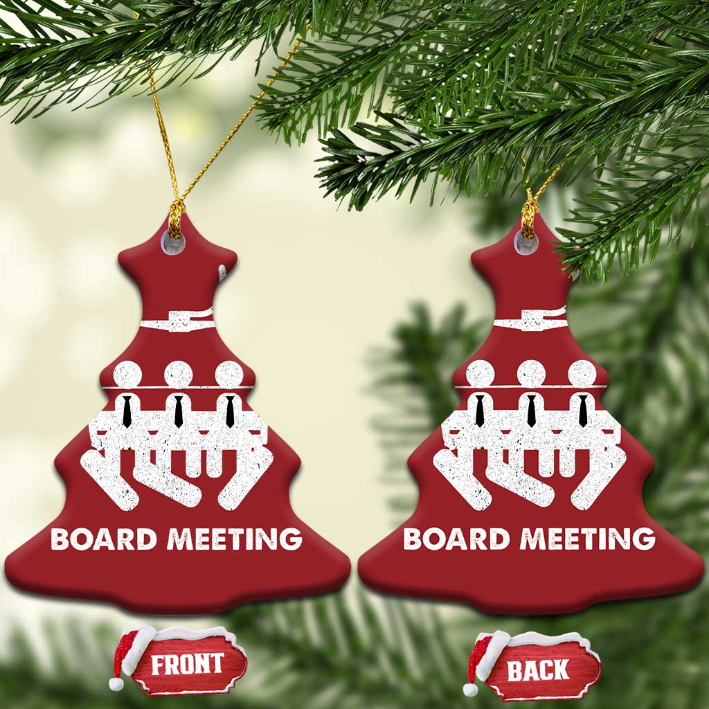 Funny Snowboarding Christmas Ornament Board Meeting Holiday Snowboard Winter Sport TS11 Christmas Tree Red Print Your Wear