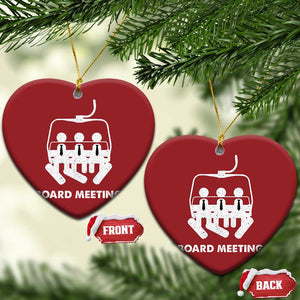 Funny Snowboarding Christmas Ornament Board Meeting Holiday Snowboard Winter Sport TS11 Heart Red Print Your Wear