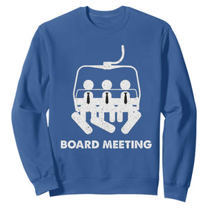 Funny Snowboarding Sweatshirt Board Meeting Holiday Snowboard Winter Sport TS11 Royal Blue Print Your Wear