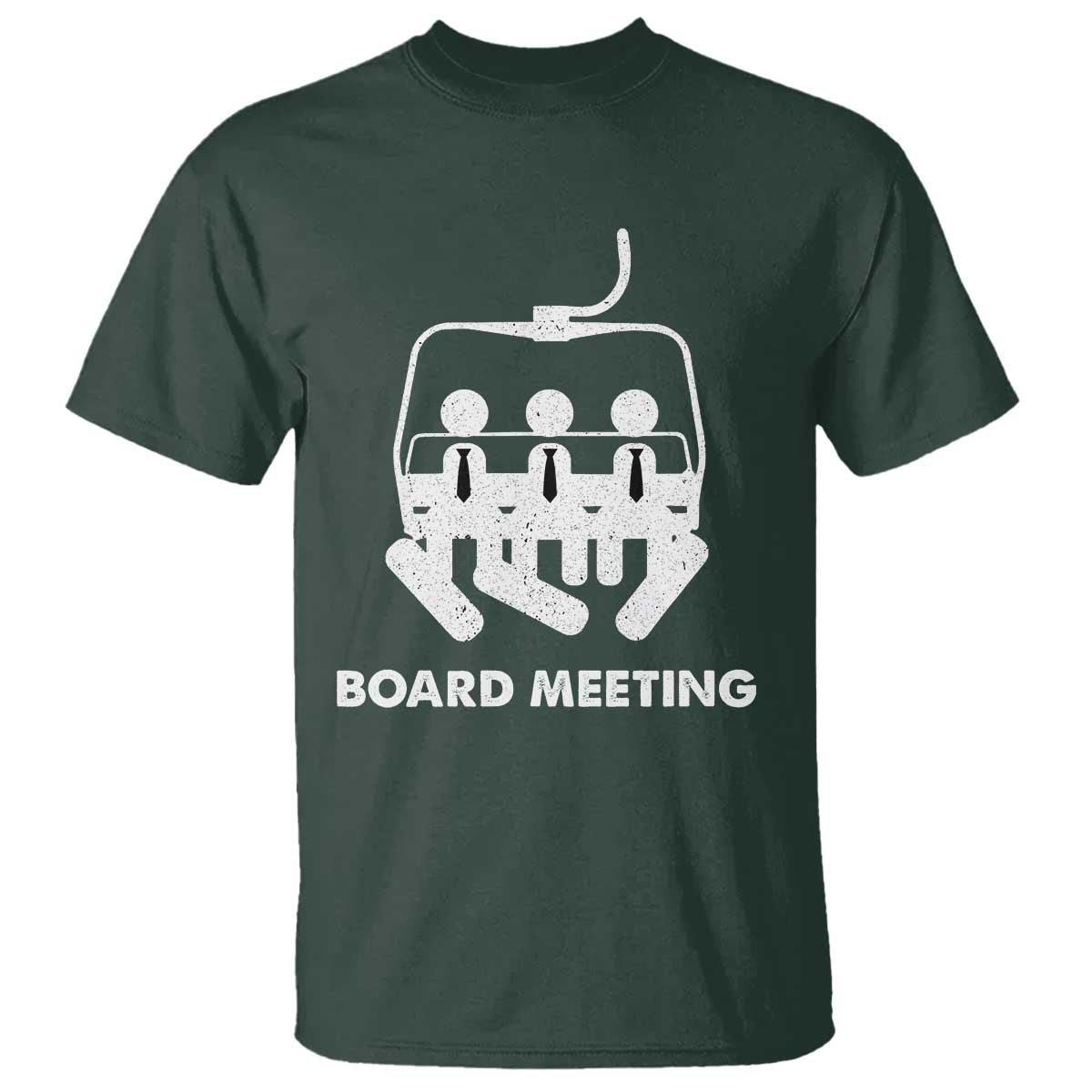 Funny Snowboarding T Shirt Board Meeting Holiday Snowboard Winter Sport TS11 Dark Forest Green Print Your Wear