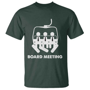 Funny Snowboarding T Shirt Board Meeting Holiday Snowboard Winter Sport TS11 Dark Forest Green Print Your Wear