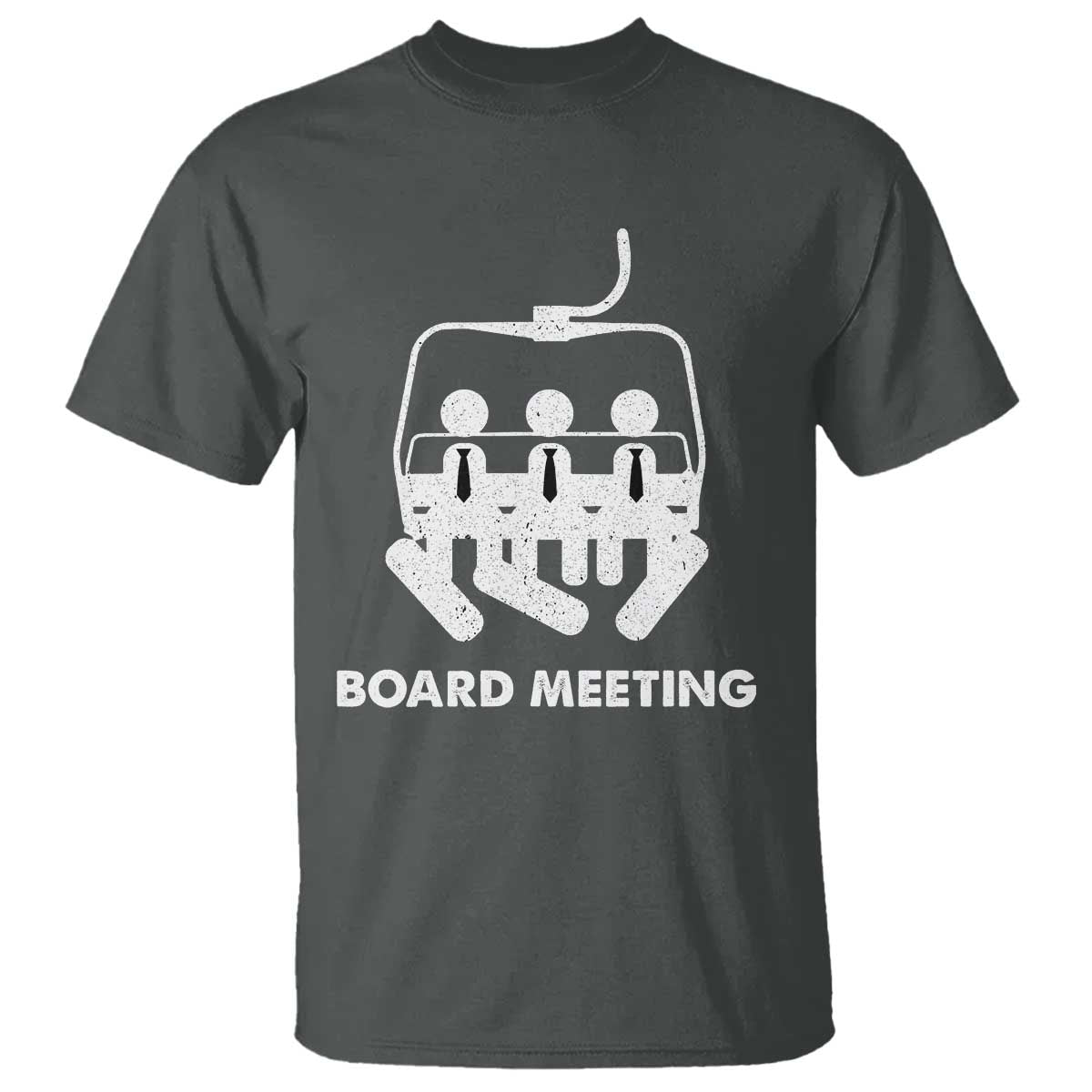 Funny Snowboarding T Shirt Board Meeting Holiday Snowboard Winter Sport TS11 Dark Heather Print Your Wear