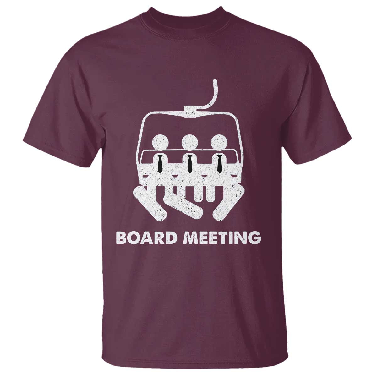 Funny Snowboarding T Shirt Board Meeting Holiday Snowboard Winter Sport TS11 Maroon Print Your Wear