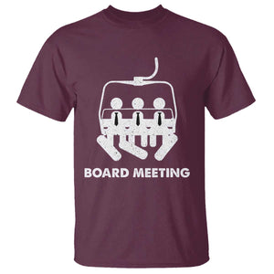 Funny Snowboarding T Shirt Board Meeting Holiday Snowboard Winter Sport TS11 Maroon Print Your Wear