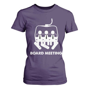 Funny Snowboarding T Shirt For Women Board Meeting Holiday Snowboard Winter Sport TS11 Purple Print Your Wear