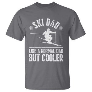 Funny Skiing Father's Day T Shirt Ski Dad Like A Normal Dad But Cooler TS11 Charcoal Print Your Wear