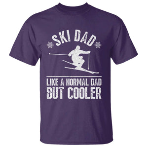 Funny Skiing Father's Day T Shirt Ski Dad Like A Normal Dad But Cooler TS11 Purple Print Your Wear