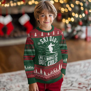 Funny Skiing Father's Day Ugly Christmas Sweater Ski Dad Like A Normal Dad But Cooler TS11 Christmas Print Your Wear