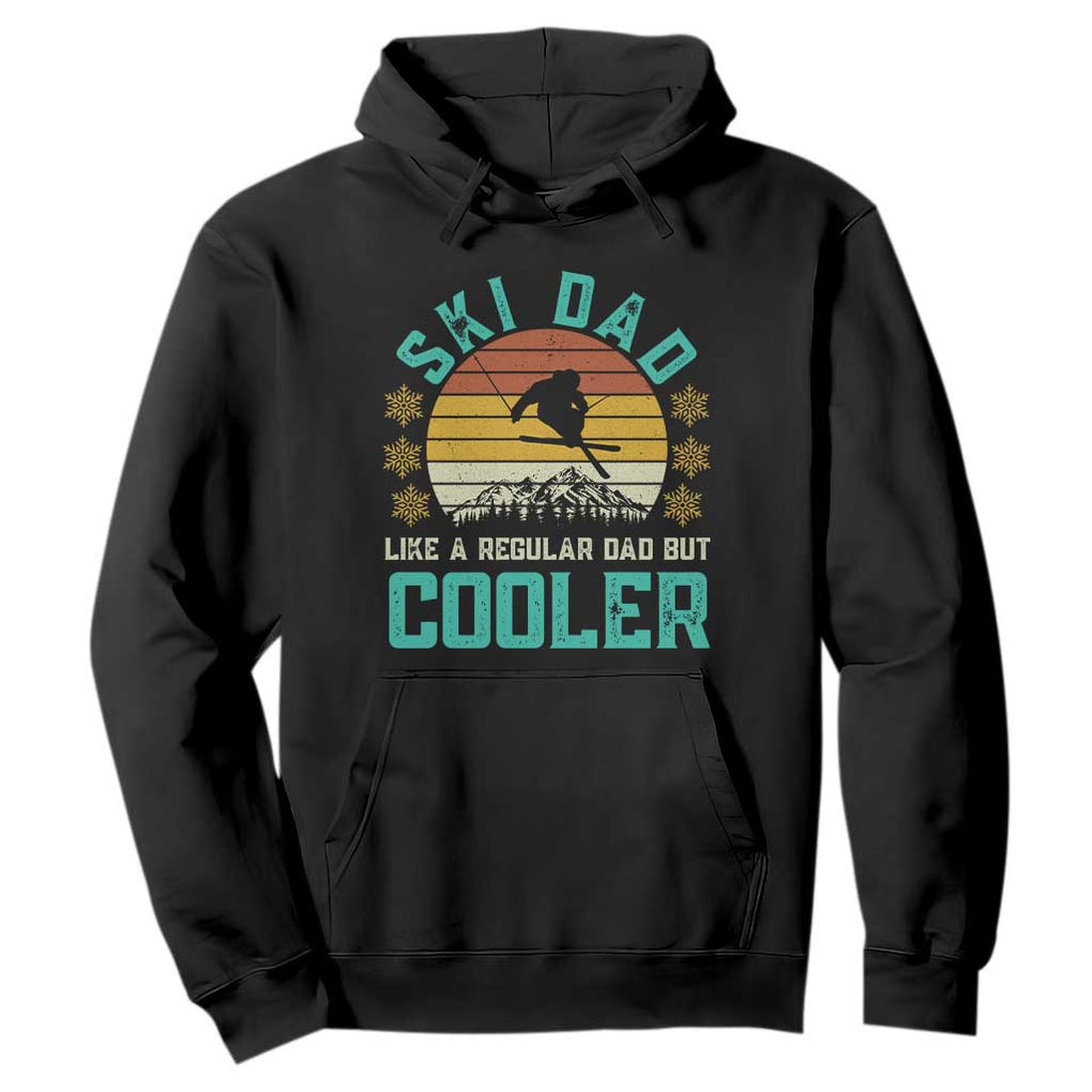 Funny Retro Skiing Father's Day Hoodie Ski Dad Like A Normal Dad But Cooler TS11 Black Print Your Wear