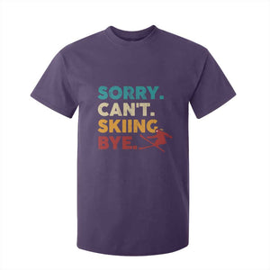 Funny Skiing T Shirt For Kid Sorry Can't Skiing Bye Winter Sport TS11 Purple Print Your Wear