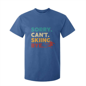 Funny Skiing T Shirt For Kid Sorry Can't Skiing Bye Winter Sport TS11 Royal Blue Print Your Wear
