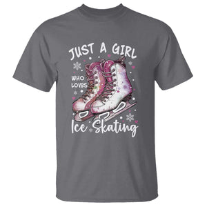 Figure Ice Skater T Shirt Just A Girl Who Loves Ice Skating TS11 Charcoal Print Your Wear