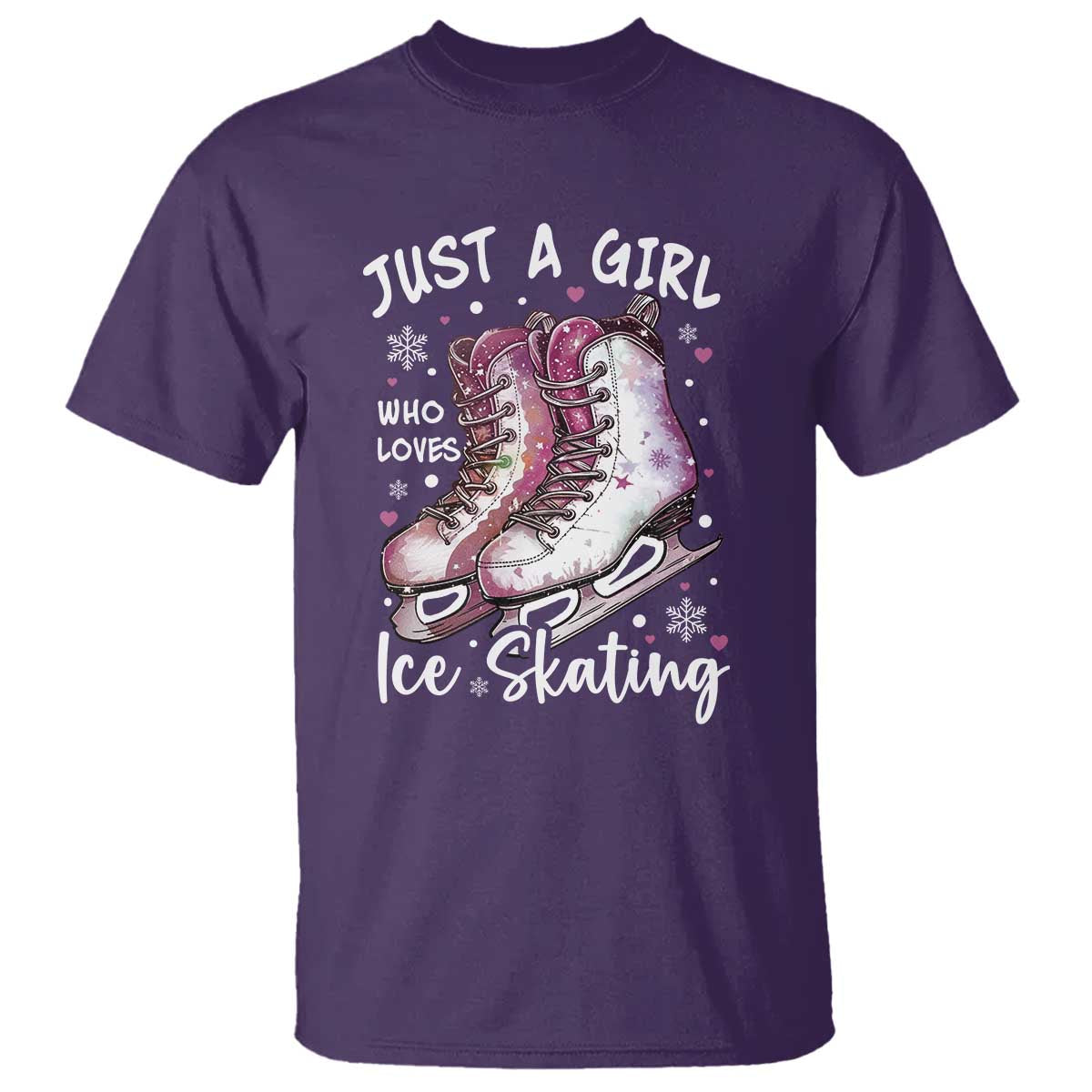 Figure Ice Skater T Shirt Just A Girl Who Loves Ice Skating TS11 Purple Print Your Wear
