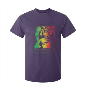 MLK Day The Time Is Always Right To Do What Is Right T Shirt For Kid Martin Luther King Black History Month TS11 Purple Print Your Wear
