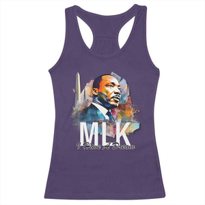MLK I Have A Dream Racerback Tank Top Martin Luther King Portrait Black History Month TS11 Purple Print Your Wear