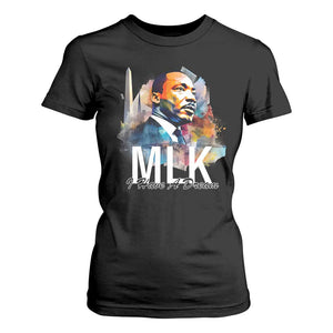 MLK I Have A Dream T Shirt For Women Martin Luther King Portrait Black History Month TS11 Black Print Your Wear