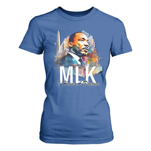 MLK I Have A Dream T Shirt For Women Martin Luther King Portrait Black History Month TS11 Royal Blue Print Your Wear