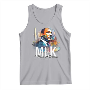 MLK I Have A Dream Tank Top Martin Luther King Portrait Black History Month TS11 Athletic Heather Print Your Wear