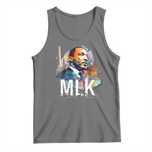 MLK I Have A Dream Tank Top Martin Luther King Portrait Black History Month TS11 Black Heather Print Your Wear