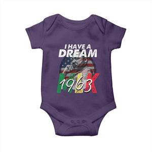 I Have A Dream Martin Luther King MLK 1963 Baby Onesie Black History Month TS11 Purple Print Your Wear