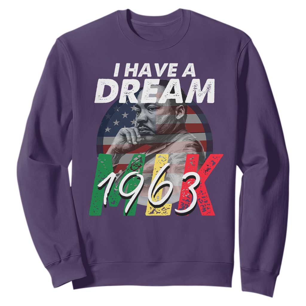 I Have A Dream Martin Luther King MLK 1963 Sweatshirt Black History Month TS11 Purple Print Your Wear