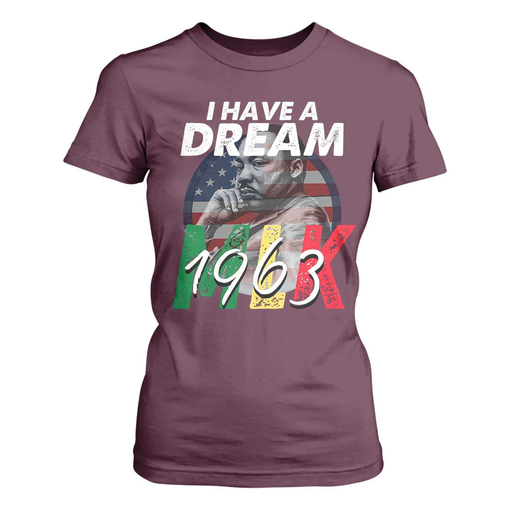 I Have A Dream Martin Luther King MLK 1963 T Shirt For Women Black History Month TS11 Maroon Print Your Wear