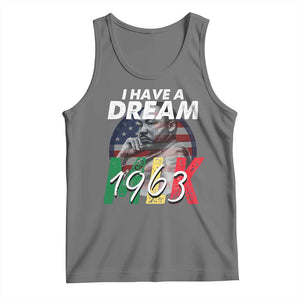 I Have A Dream Martin Luther King MLK 1963 Tank Top Black History Month TS11 Black Heather Print Your Wear