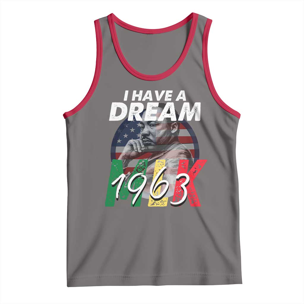 I Have A Dream Martin Luther King MLK 1963 Tank Top Black History Month TS11 Deep Heather Red Print Your Wear