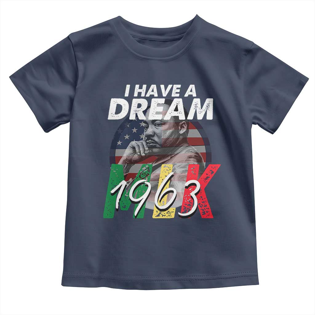 I Have A Dream Martin Luther King MLK 1963 Toddler T Shirt Black History Month TS11 Navy Print Your Wear
