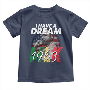 I Have A Dream Martin Luther King MLK 1963 Toddler T Shirt Black History Month TS11 Navy Print Your Wear