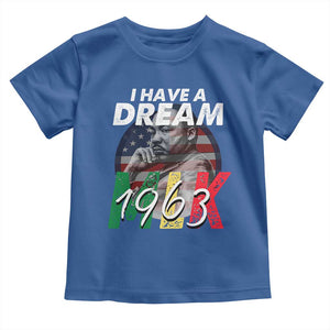I Have A Dream Martin Luther King MLK 1963 Toddler T Shirt Black History Month TS11 Royal Blue Print Your Wear