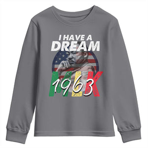 I Have A Dream Martin Luther King MLK 1963 Youth Sweatshirt Black History Month TS11 Charcoal Print Your Wear