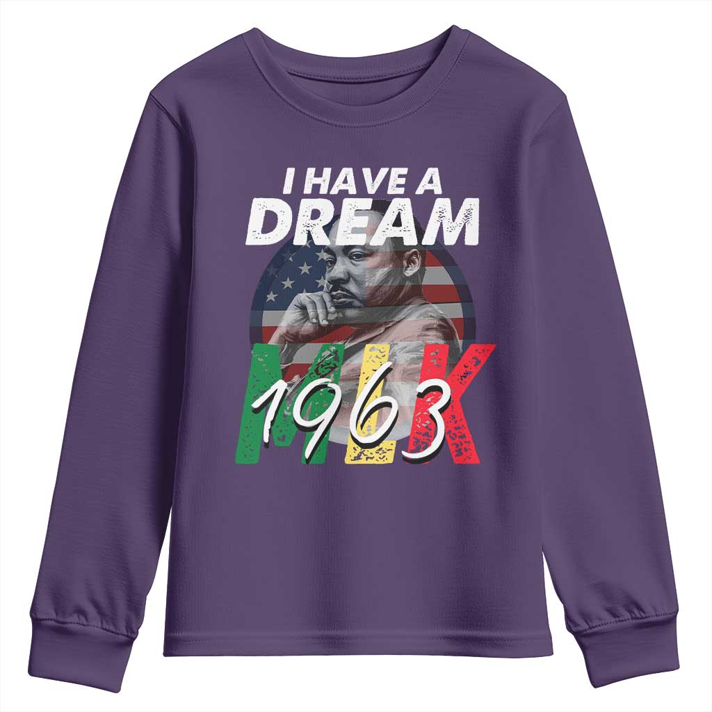I Have A Dream Martin Luther King MLK 1963 Youth Sweatshirt Black History Month TS11 Purple Print Your Wear