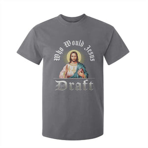 Funny Jesus Fantasy Football T Shirt For Kid Who Would Jesus Draft TS11 Charcoal Print Your Wear