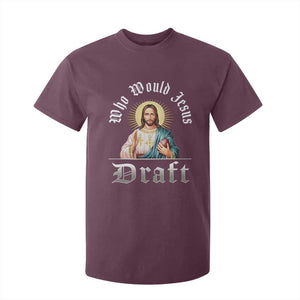 Funny Jesus Fantasy Football T Shirt For Kid Who Would Jesus Draft TS11 Maroon Print Your Wear
