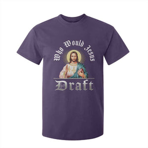 Funny Jesus Fantasy Football T Shirt For Kid Who Would Jesus Draft TS11 Purple Print Your Wear