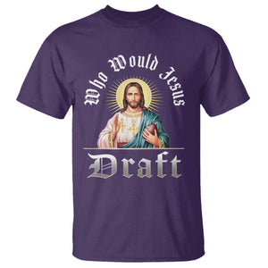 Funny Jesus Fantasy Football T Shirt Who Would Jesus Draft TS11 Purple Print Your Wear