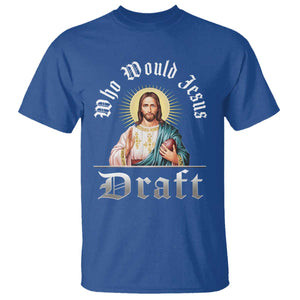 Funny Jesus Fantasy Football T Shirt Who Would Jesus Draft TS11 Royal Blue Print Your Wear