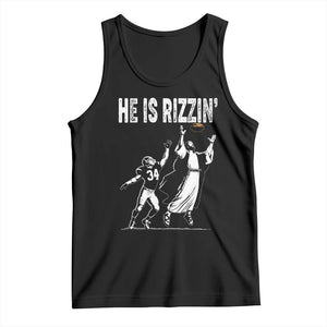 Funny Jesus American Football He Is Rizzin' Tank Top TS11 Black Print Your Wear