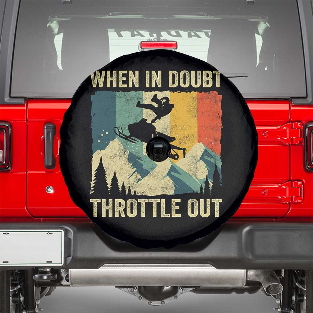 Funny Snowmobile Sled When In Doubt Throttle Out Spare Tire Cover Winter Sports TS11 Black Print Your Wear