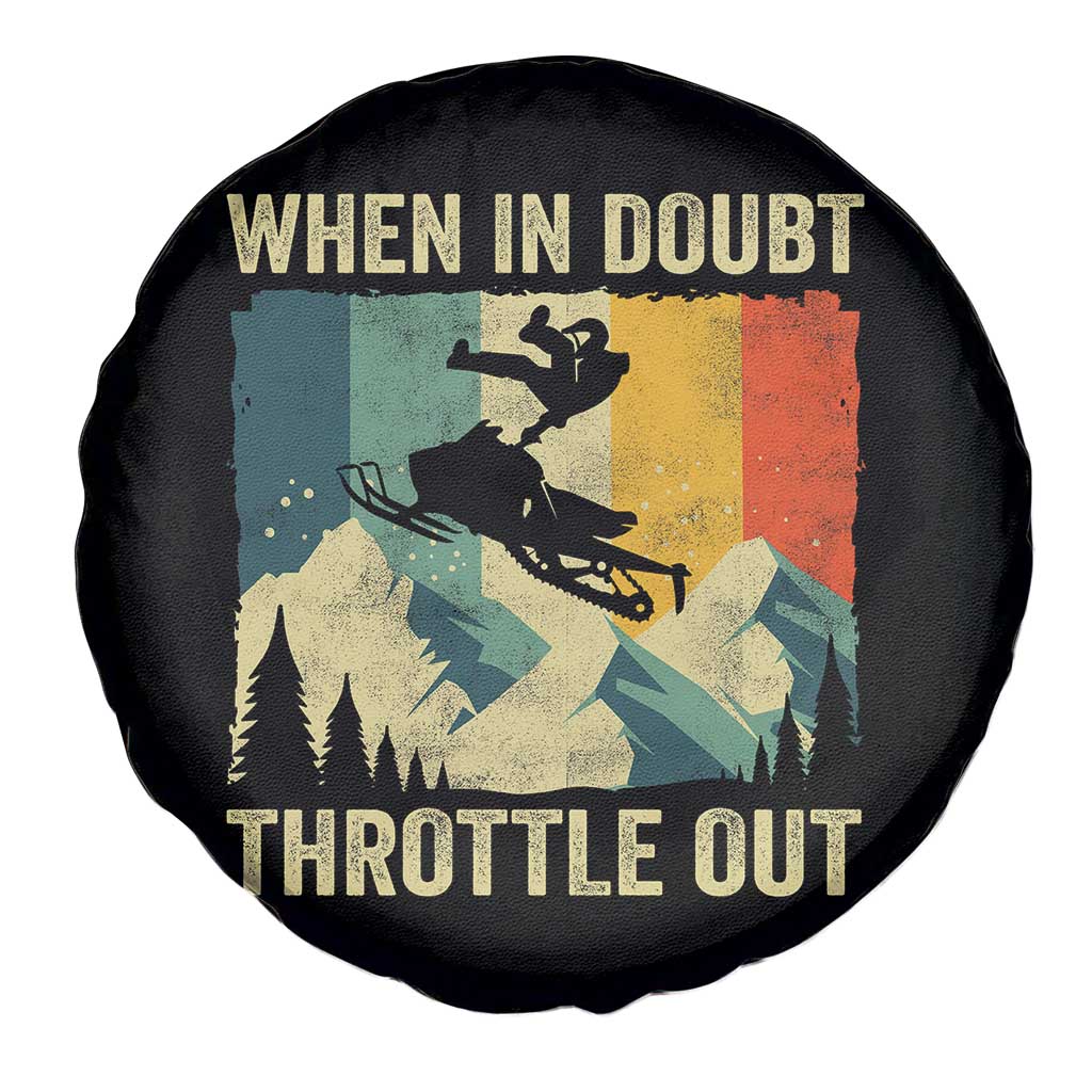Funny Snowmobile Sled When In Doubt Throttle Out Spare Tire Cover Winter Sports TS11 Print Your Wear