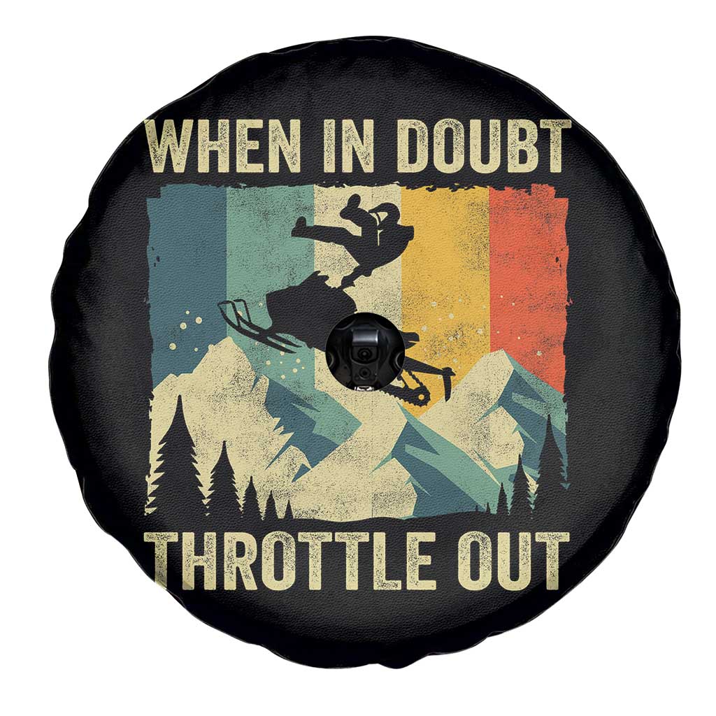 Funny Snowmobile Sled When In Doubt Throttle Out Spare Tire Cover Winter Sports TS11 Print Your Wear