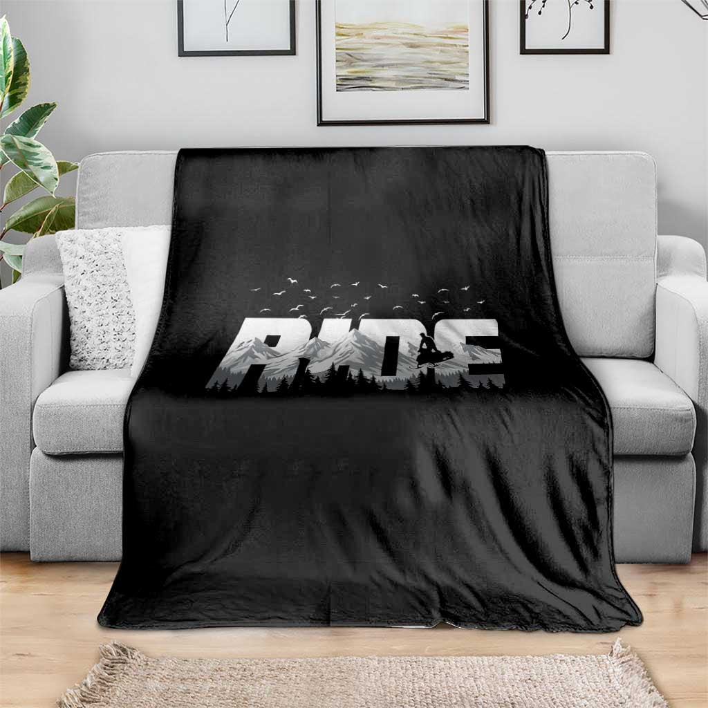 Snowmobile Ride Motor Sled Racing Winter Mountain Sports Fan Throw Blanket TS11 Print Your Wear