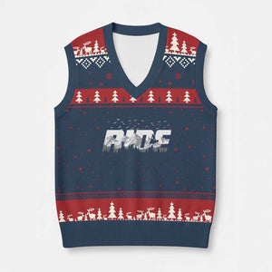 Snowmobile Ride Motor Sled Racing Winter Mountain Sports Fan V-Neck Knit Sweater Vest TS11 Navy Red Print Your Wear